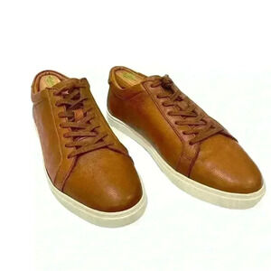 Allen Edmonds "COURTSIDE" Low-Top Brown- Walnut Leather Dress Sneakers 10.5 E